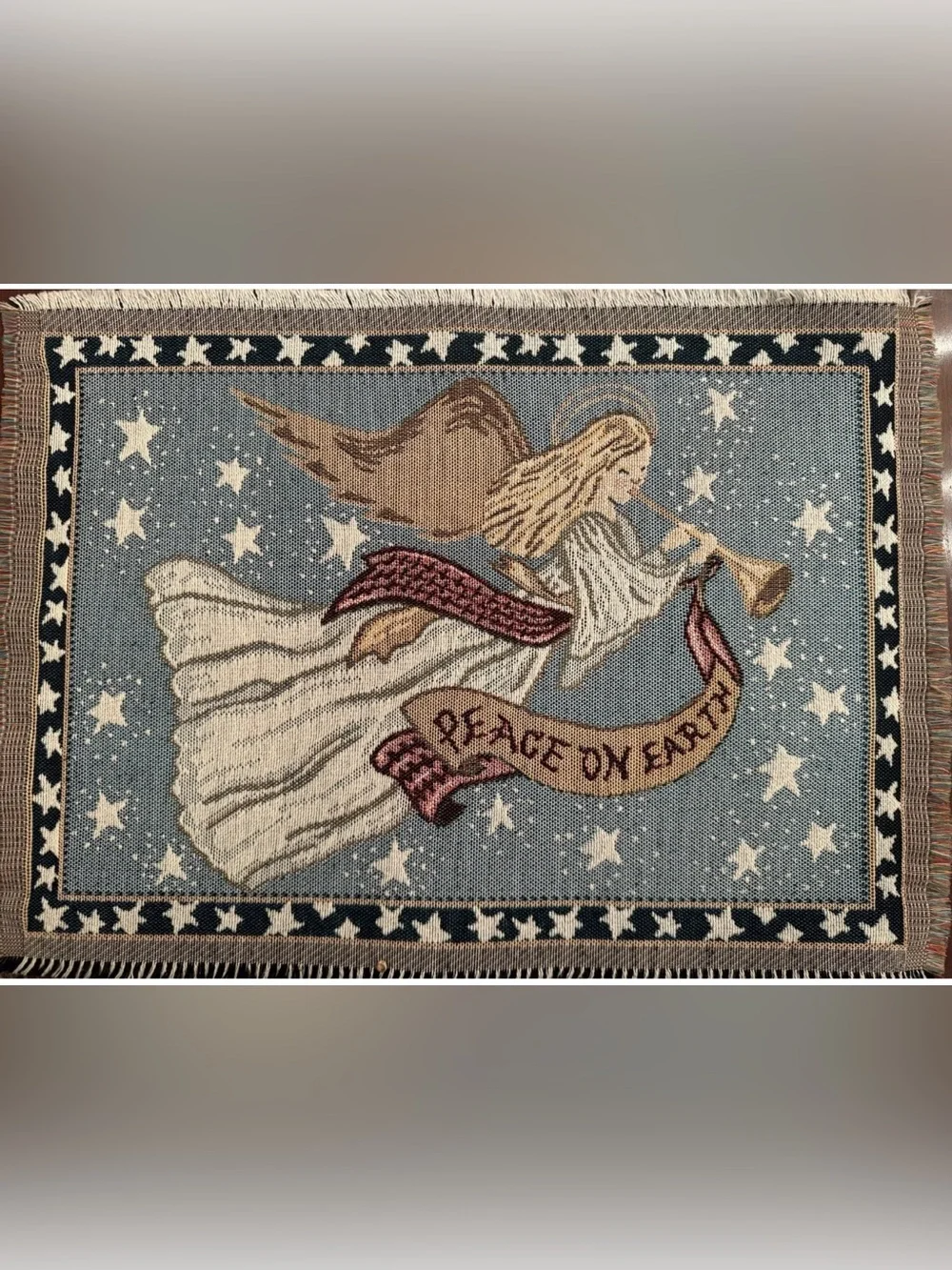 Set of 4 Angel Peace on Earth Tapestry Placemats - New , Never Used